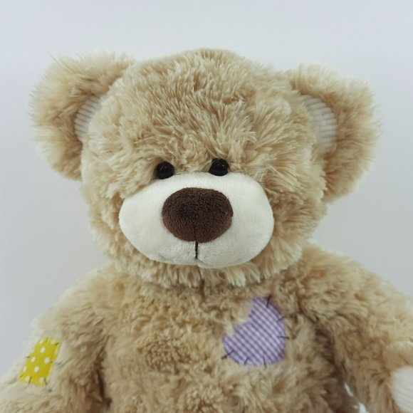 Build a Bear Champ Bear Plush Patches Corduroy Tan 16" Voice Message BABW - Picture 2 of 9